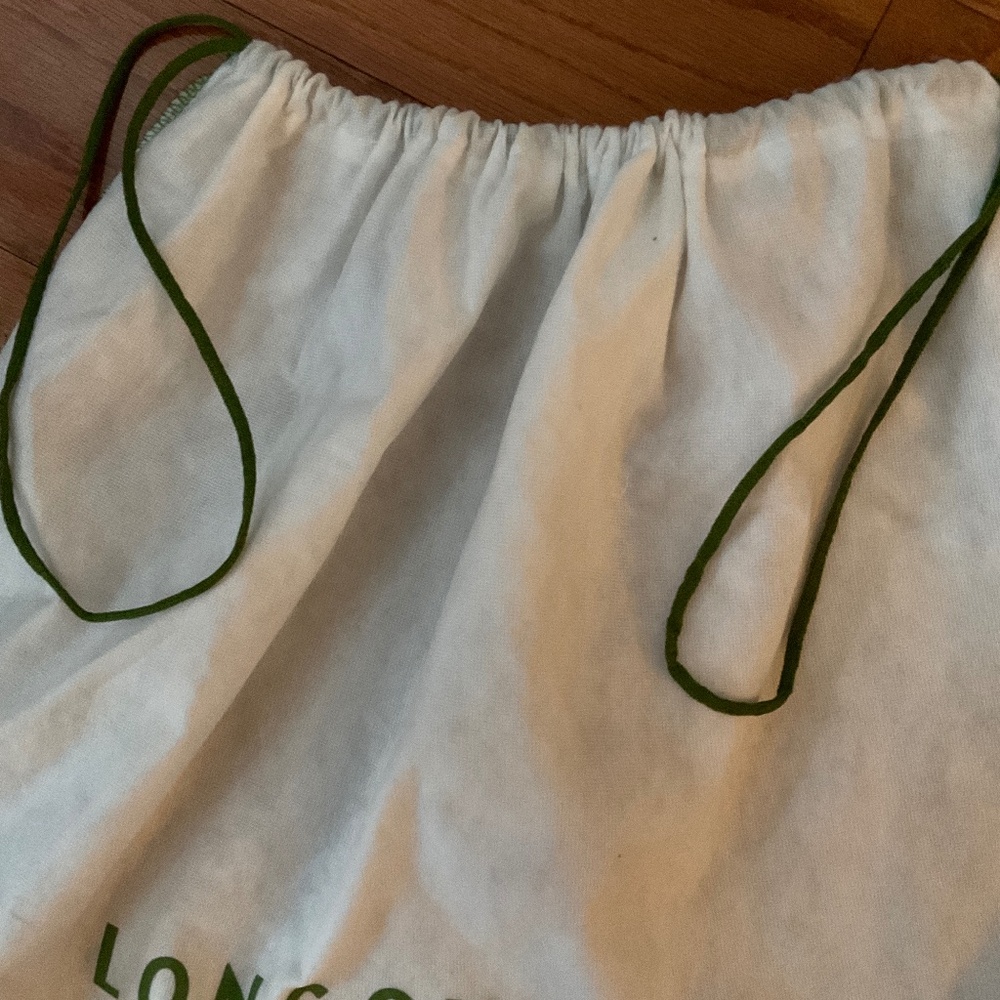 LONGCHAMP DUST BAG.   25” W X 19” H.  White & Green. - Picture 3 of 5